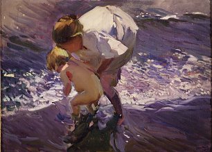 Joaquin Sorolla Bano en la playa  Wandbild